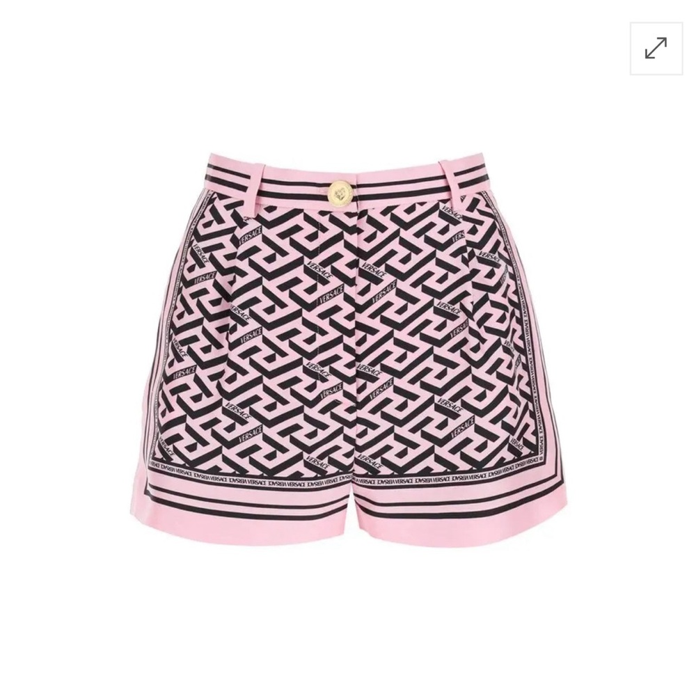 VERSACE women 
La Greca Silk Shorts IT48/US12 Silk! New never worn